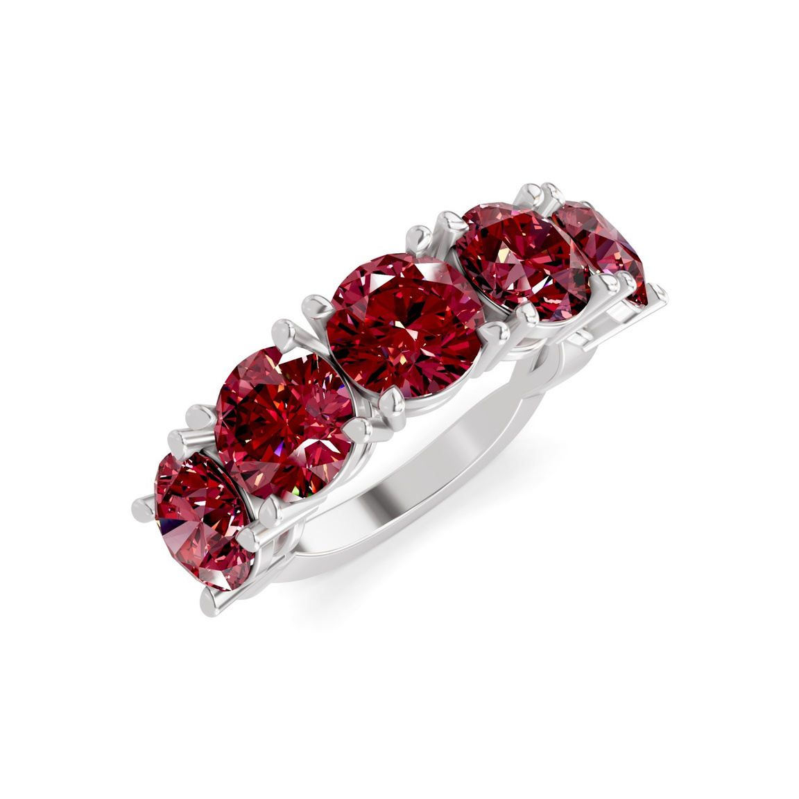 Platinum Noella Round Lab Diamond Anniversary Band (1/2 Ct. Tw.) right