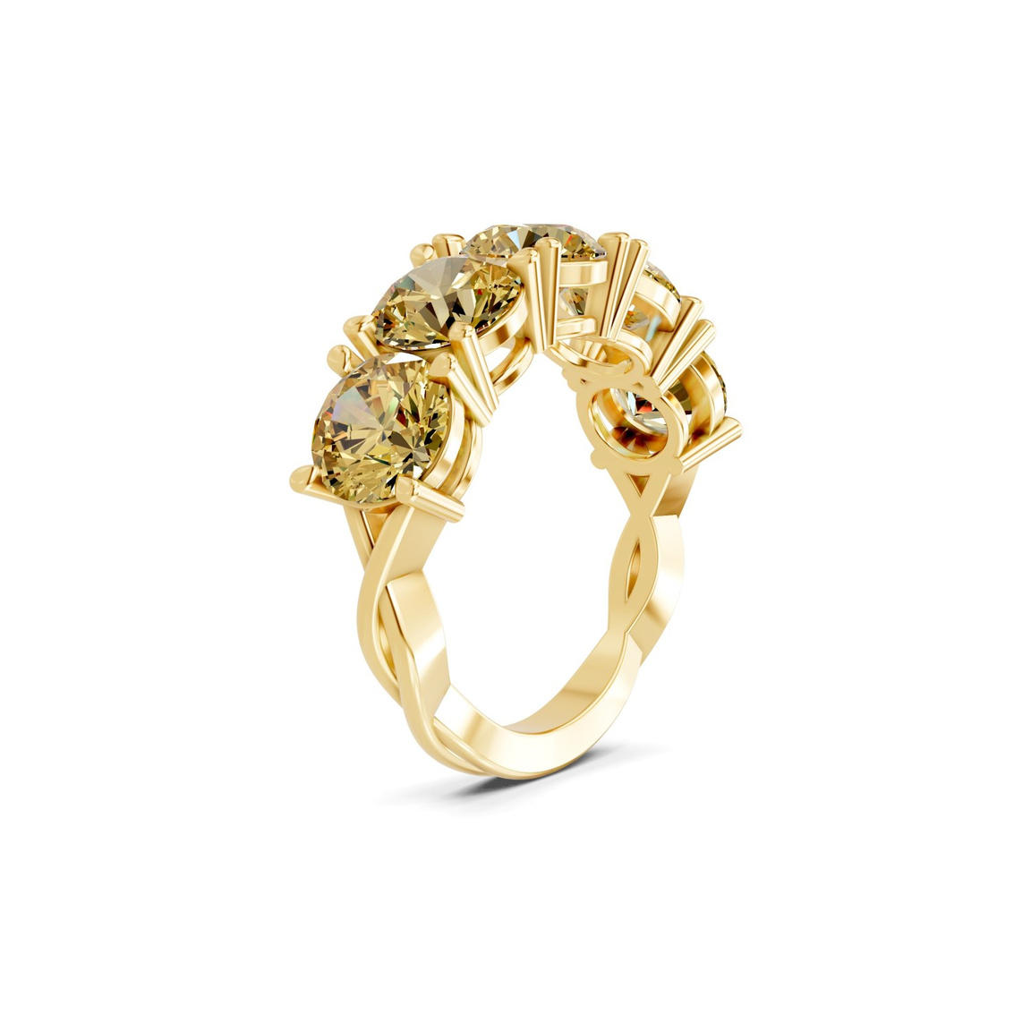 10kt Yellow Gold Noella Round Lab Diamond Anniversary Band (1/2 Ct. Tw.) left