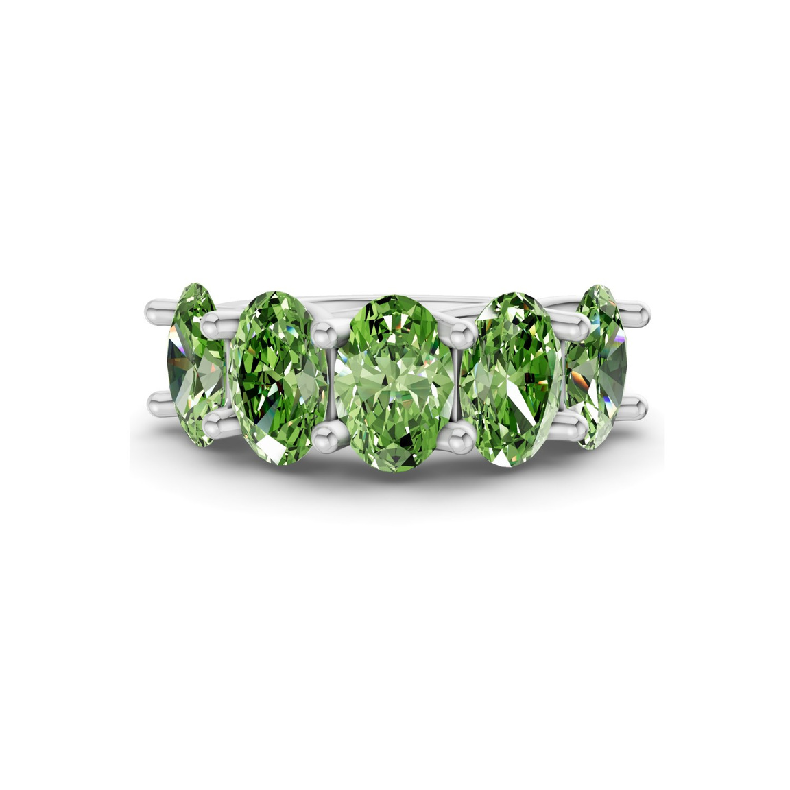 14ct White Gold Fairleigh Oval Lab Diamond Anniversary Band (6 Ct. Tw.) front image