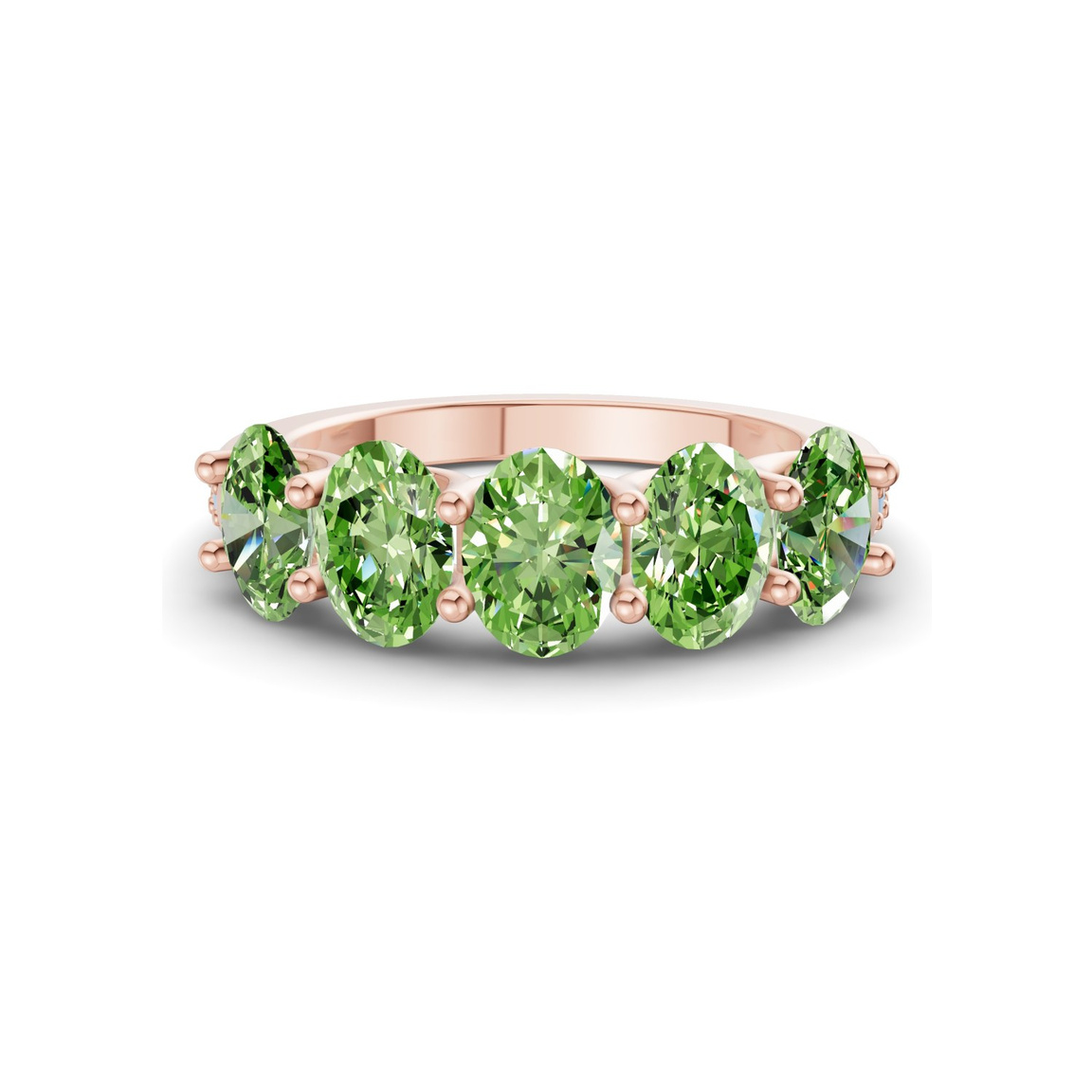 10kt Rose Gold Eliana Oval Lab Diamond Anniversary Band (1/2 Ct. Tw.) front image