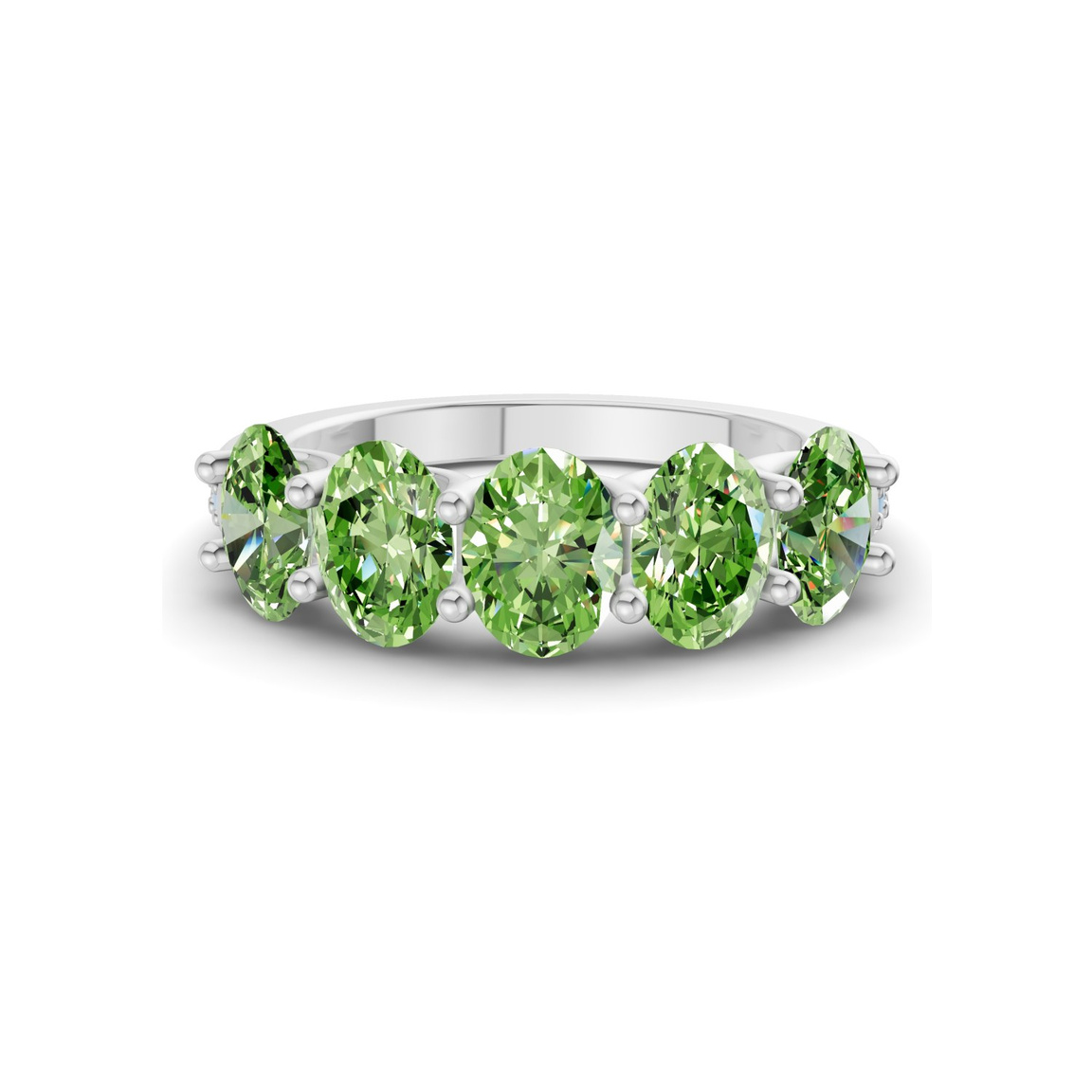 Platinum Eliana Oval Lab Diamond Anniversary Band (1/2 Ct. Tw.) front image