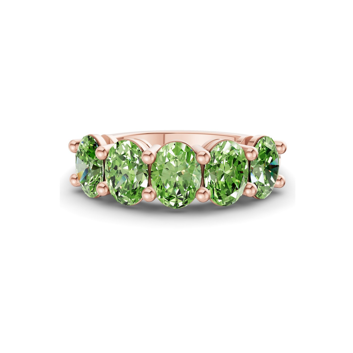 9ct Rose Gold Portia Oval Lab Diamond Anniversary Band (1/2 Ct. Tw.) front image