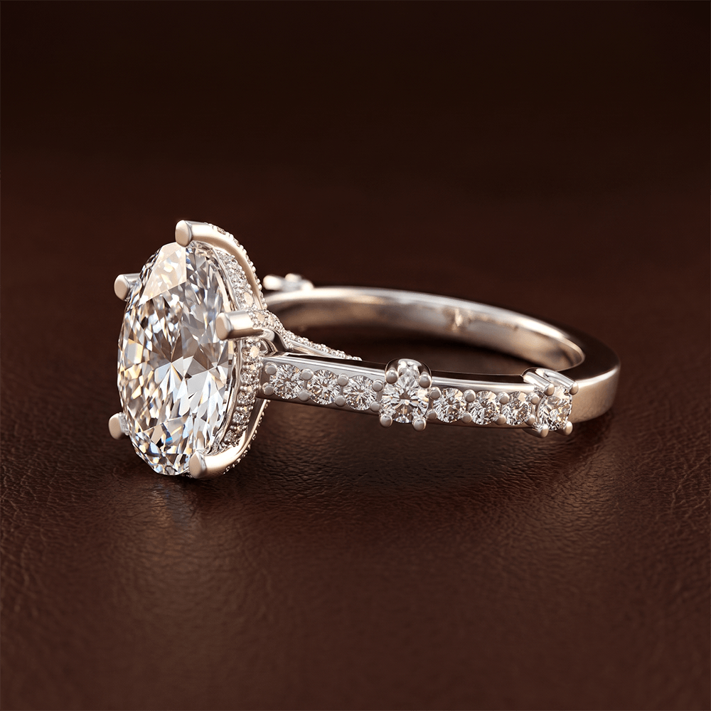 10kt White Gold Odyssey Hidden Halo Lab Diamond Ring color product image two