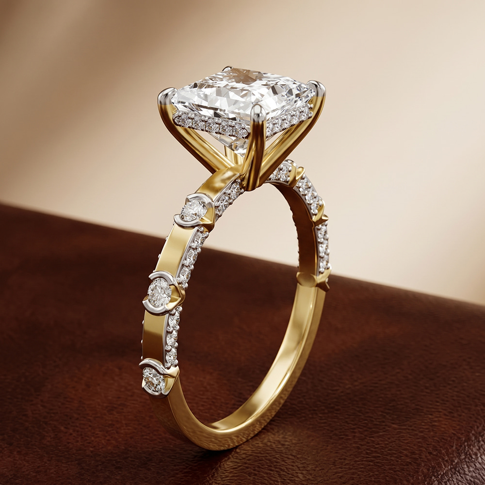 10kt Yellow Gold Majestic Love Lab Diamond Accent Ring color product image one