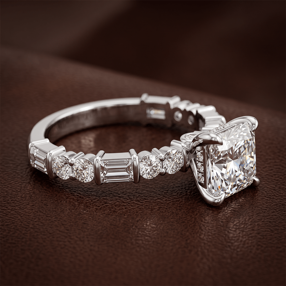 14ct Yellow Gold Enchanted Bliss Side Stone Lab Diamond Ring color product image two