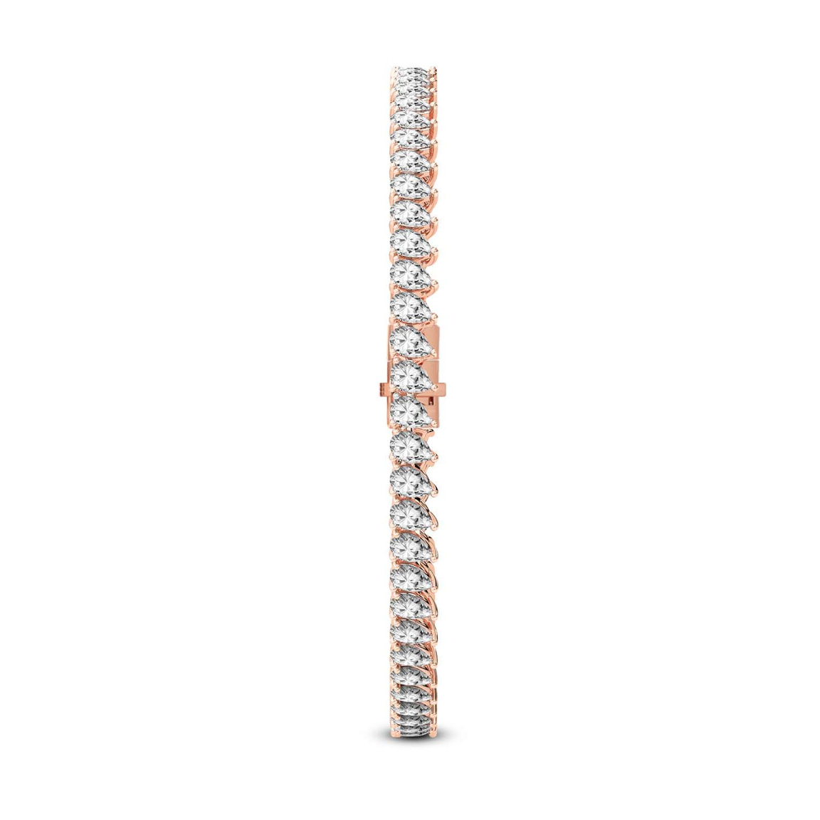 10kt Rose Gold Lilac Pear Lab Diamond Tennis Bracelet (4 Ct. Tw.) left