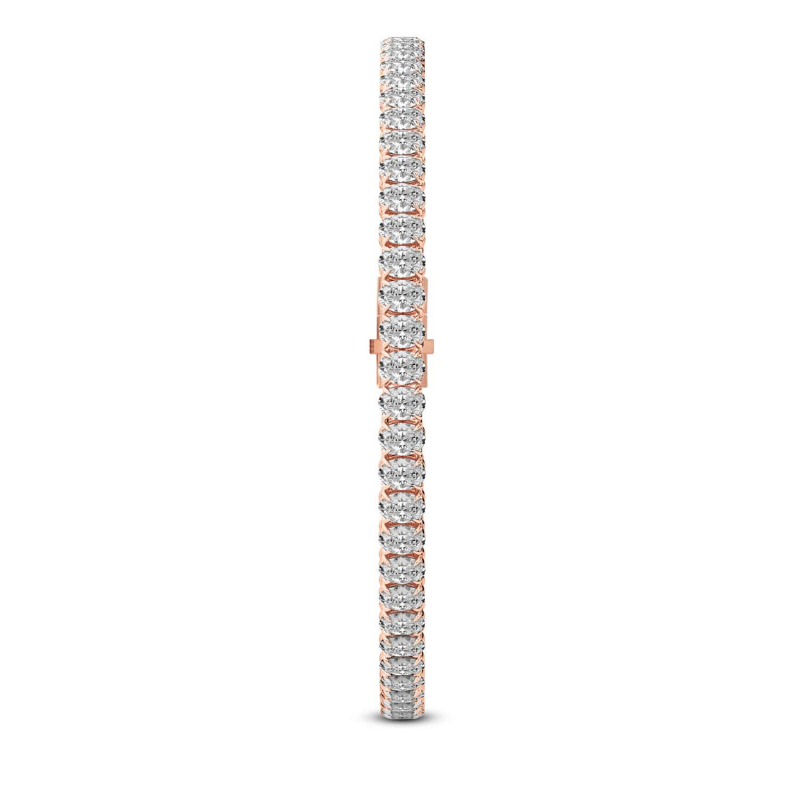 9ct Rose Gold Everlyn Oval Lab Diamond Tennis Bracelet (4 Ct. Tw.) left