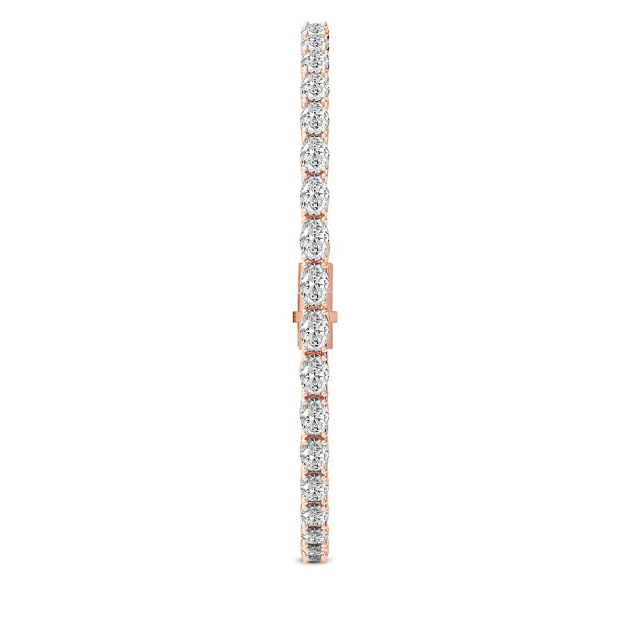 9ct Rose Gold Aldea Oval Lab Diamond Tennis Bracelet (10 Ct. Tw.) standing product image one