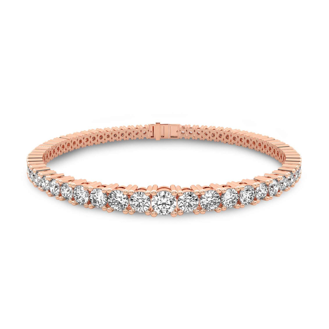 9ct Rose Gold Cecily Round Lab Diamond Tennis Bracelet (15 Ct. Tw.) front image