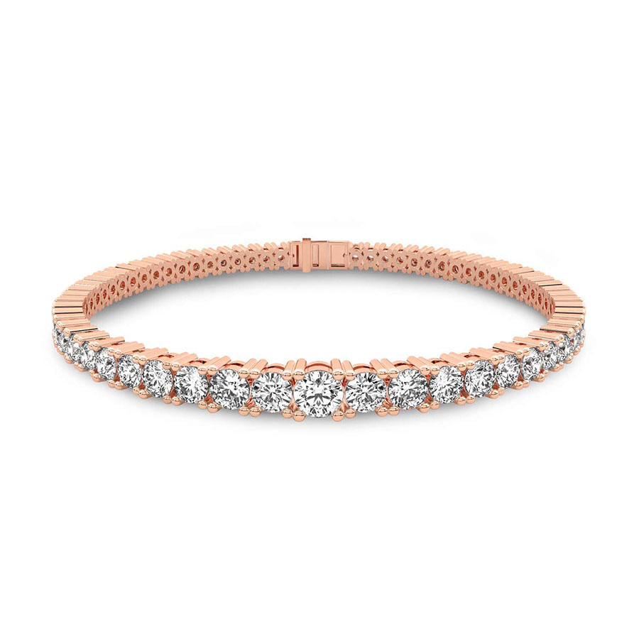 9ct Rose Gold Cecily Round Lab Diamond Tennis Bracelet (15 Ct. Tw.) side right image one