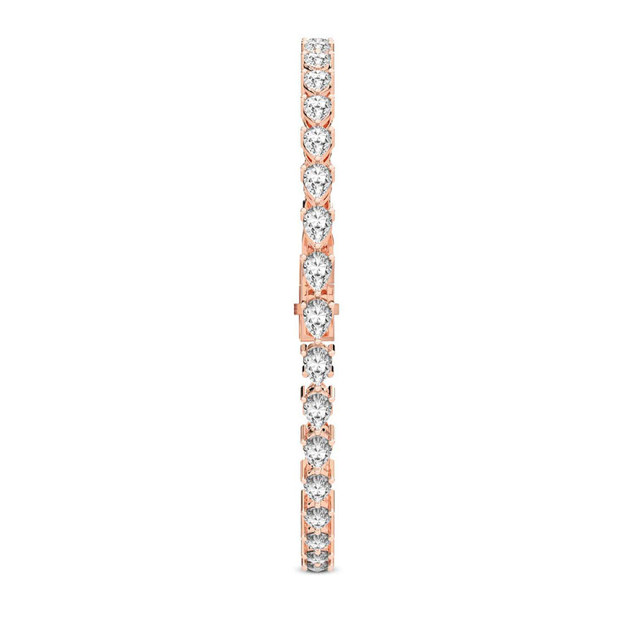 10kt Rose Gold Serene Pear Lab Diamond Tennis Bracelet (20 Ct. Tw.) standing product image one