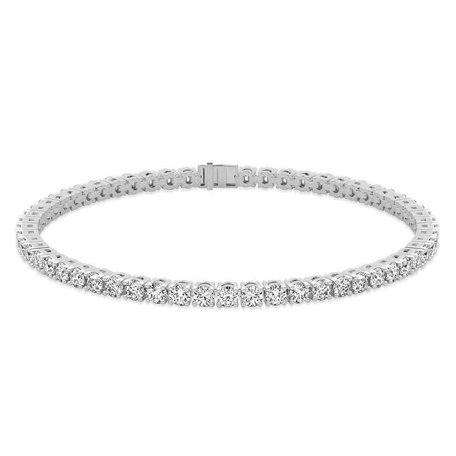 Platinum Darcy Round Lab Diamond Tennis Bracelet (2 Ct. Tw.) side right image one