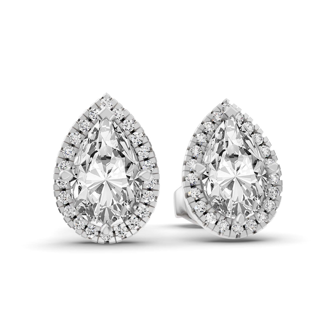 10kt White Gold Ayla Diamond Stud Earrings (1 Ct. Tw.) left