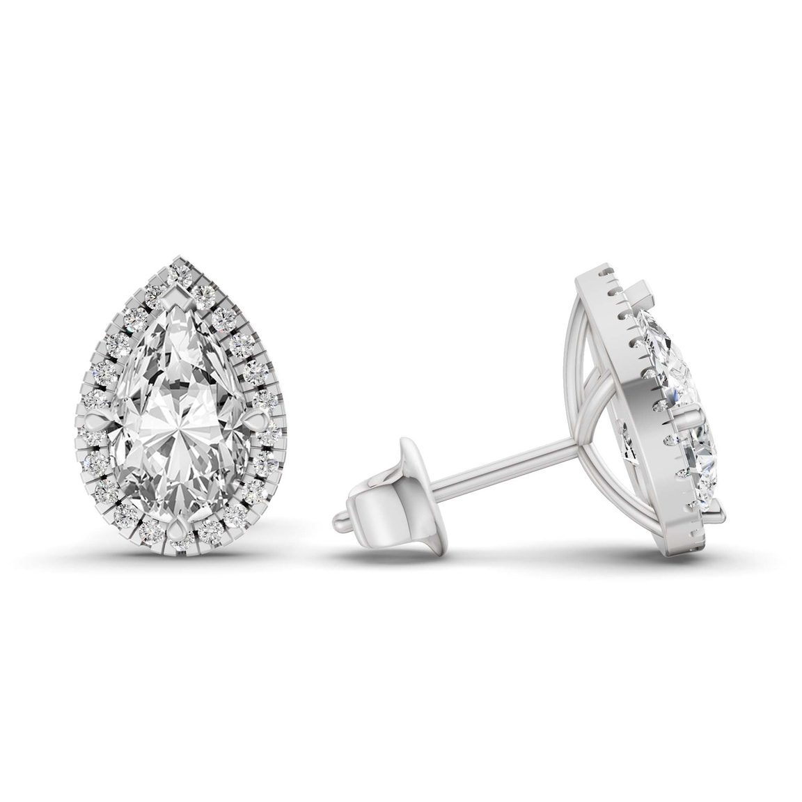 10kt White Gold Ayla Diamond Stud Earrings (1 Ct. Tw.) right