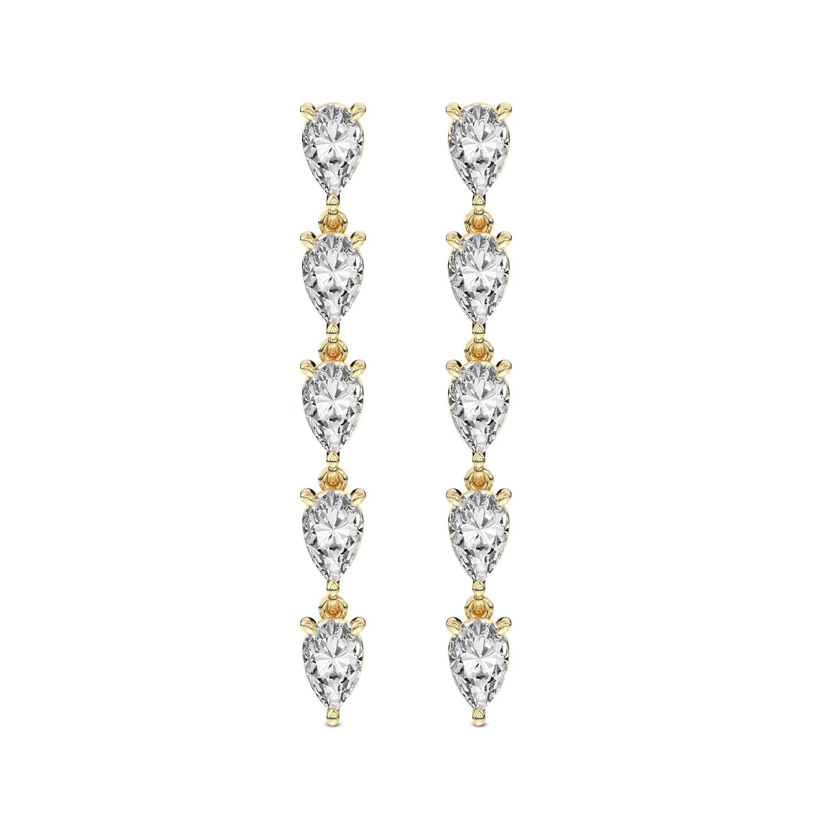 10kt Yellow Gold Salvia Fashion Lab Diamond Dangle Earrings (1 Ct. Tw.) front image