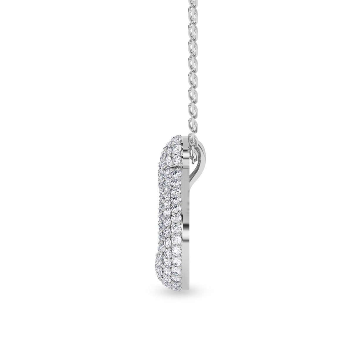 10kt White Gold Lab Diamond Initial J Necklace (1 Ct. Tw.) standing product image one