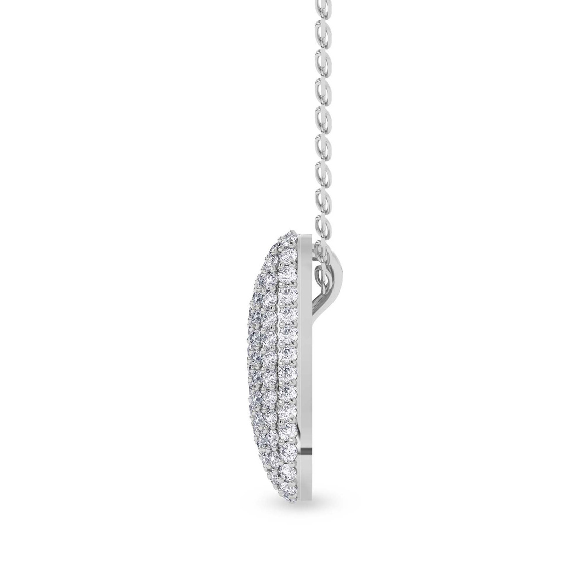 10kt White Gold Lab Diamond Initial Y Necklace (1 Ct. Tw.) right