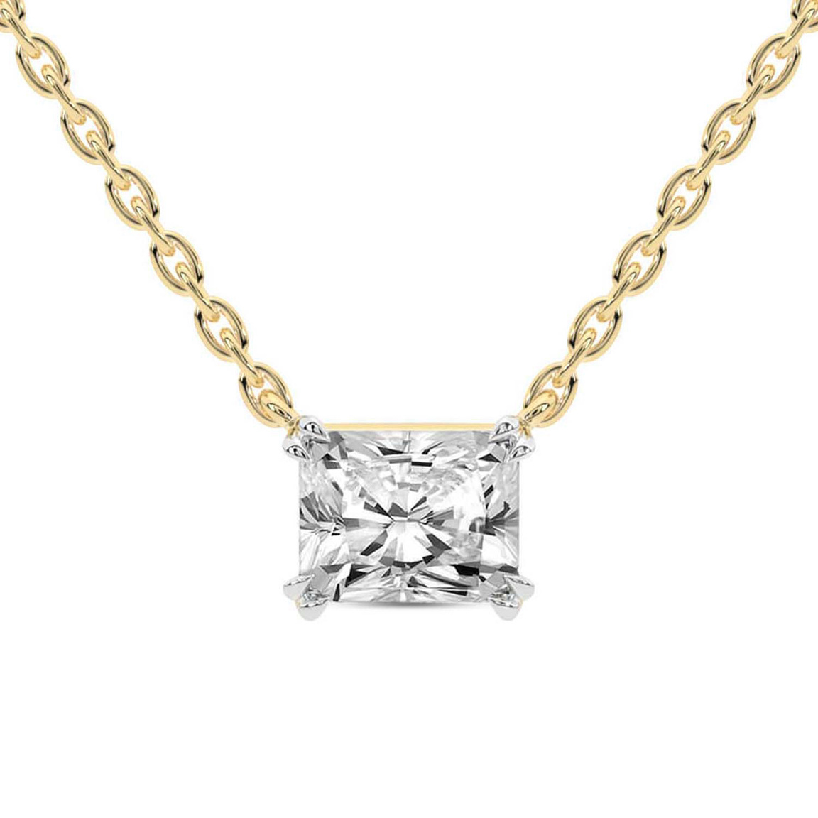 10kt Yellow Gold Savannah Radiant Lab Diamond Solitaire Necklace (5 Ct. Tw.) front image