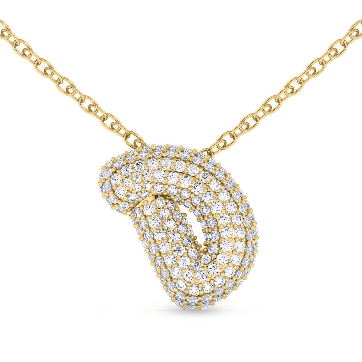 14ct Yellow Gold Lab Diamond Initial D Necklace (1 Ct. Tw.) front image
