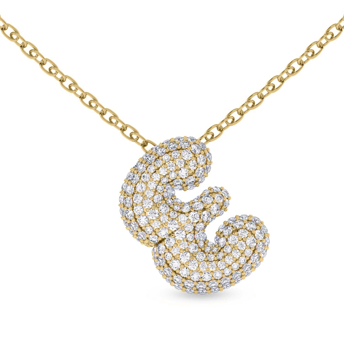 10kt Yellow Gold Lab Diamond Initial E Necklace (1 Ct. Tw.) front image