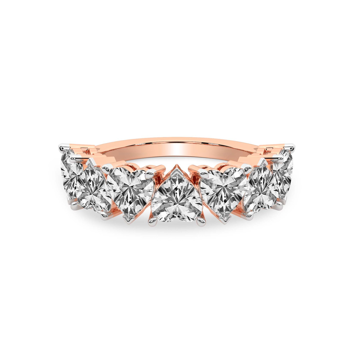10kt Rose Gold Rafaela Heart Lab Diamond Anniversary Band (1 Ct. Tw.) front image