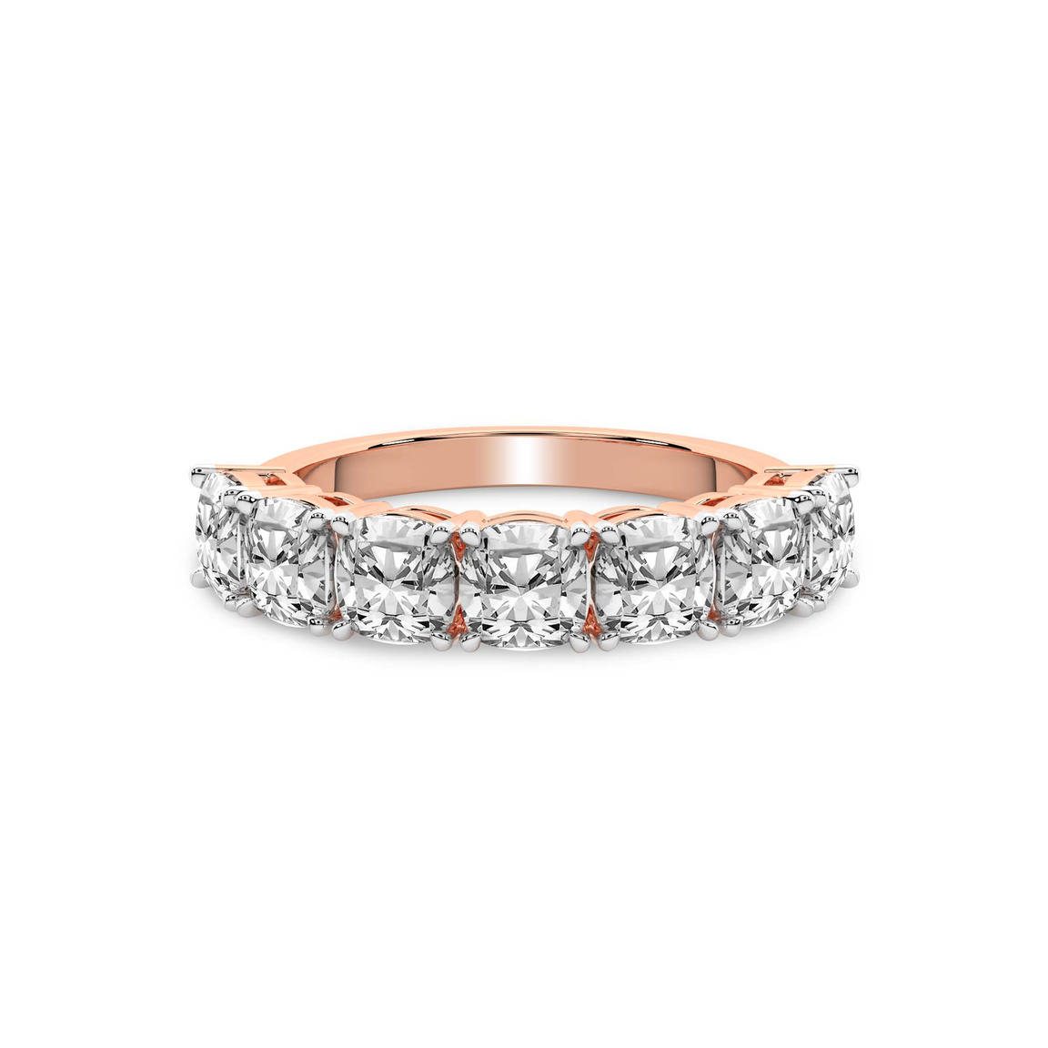 9ct Rose Gold Belen Cushion Lab Diamond Anniversary Band (1 Ct. Tw.) front image