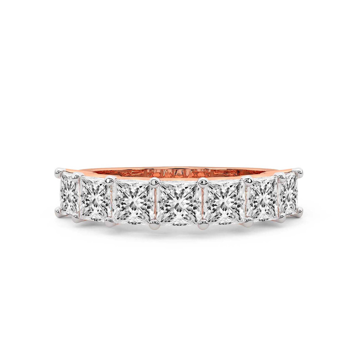 9ct Rose Gold Hera's Diadem Princess Lab Diamond Anniversary Band (1 Ct. Tw.) front image