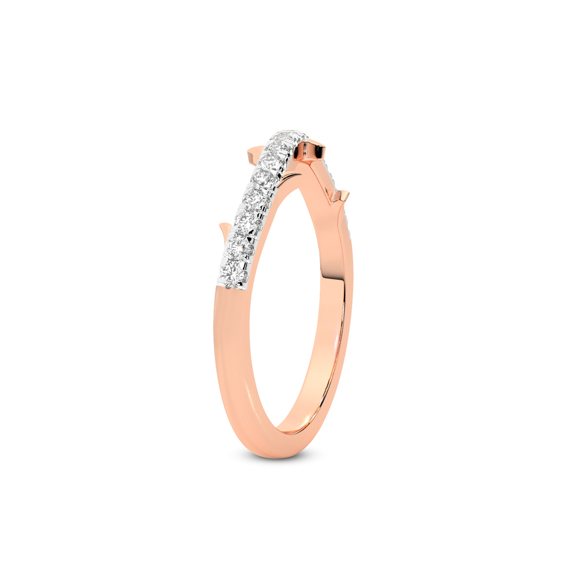 14ct Rose Gold Greta Wedding Band (1/5 Ct. Tw.) left