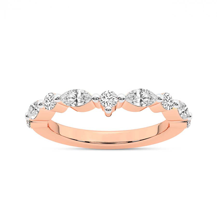 9ct Rose Gold Abigail Wedding Band (7/8 Ct. Tw.) front image