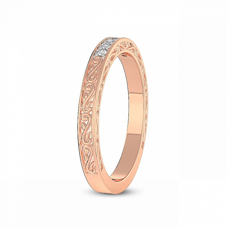 9ct Rose Gold Nell Wedding Band (1/10 Ct. Tw.) left