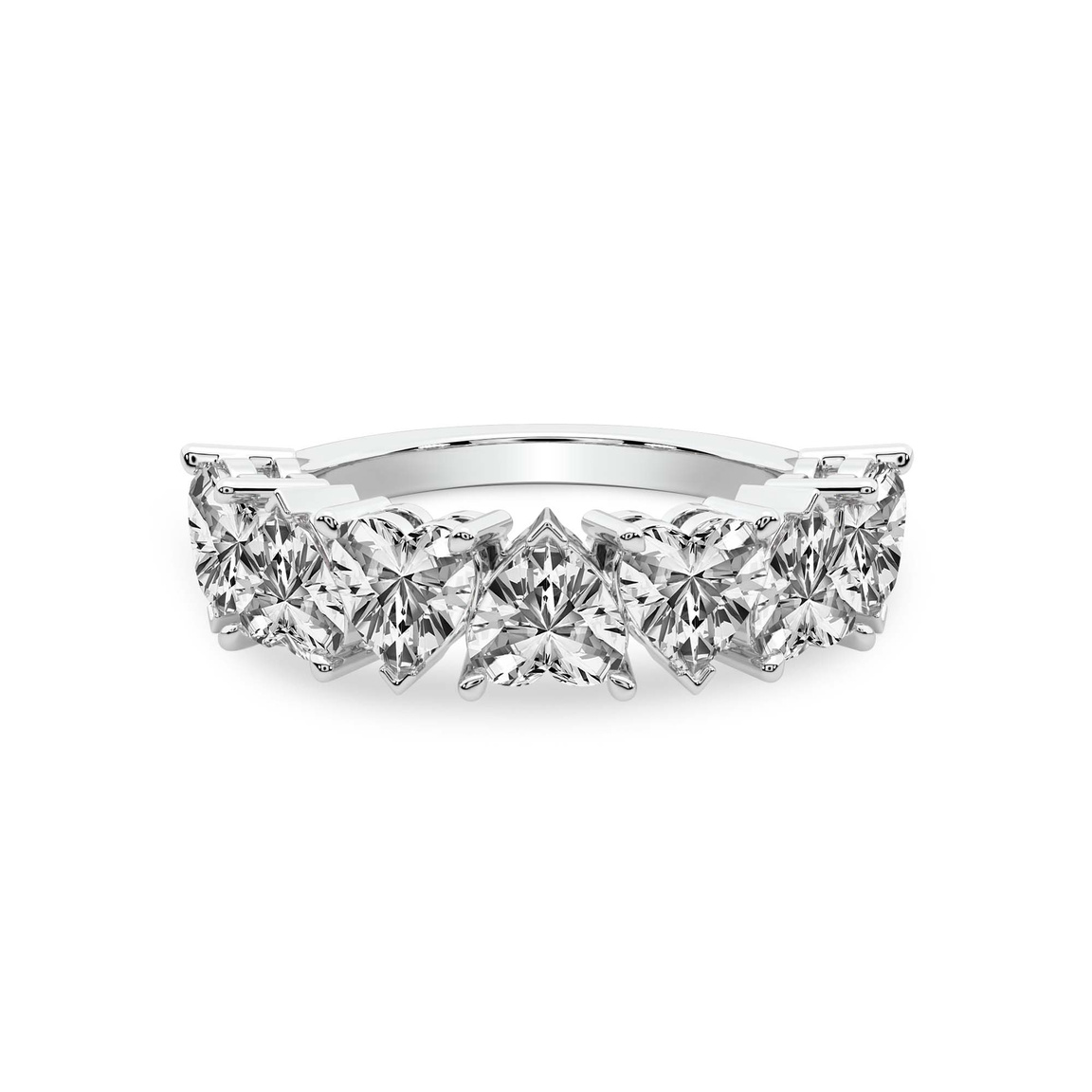 Platinum Rafaela Heart Lab Diamond Anniversary Band (1 Ct. Tw.) front image