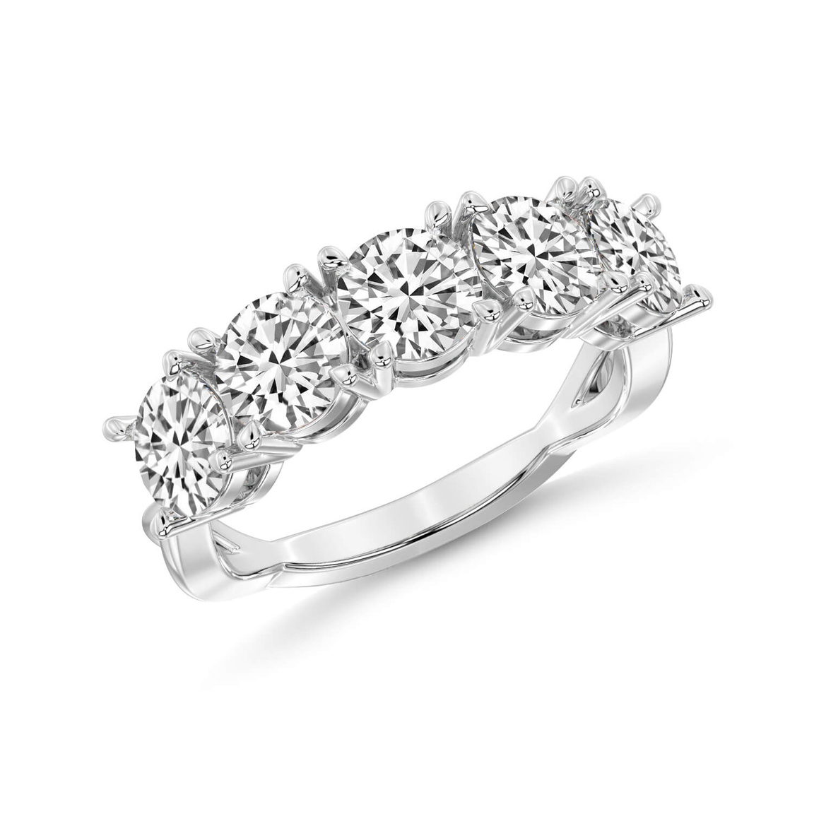 10kt White Gold Noella Round Lab Diamond Anniversary Band (1/2 Ct. Tw.) right