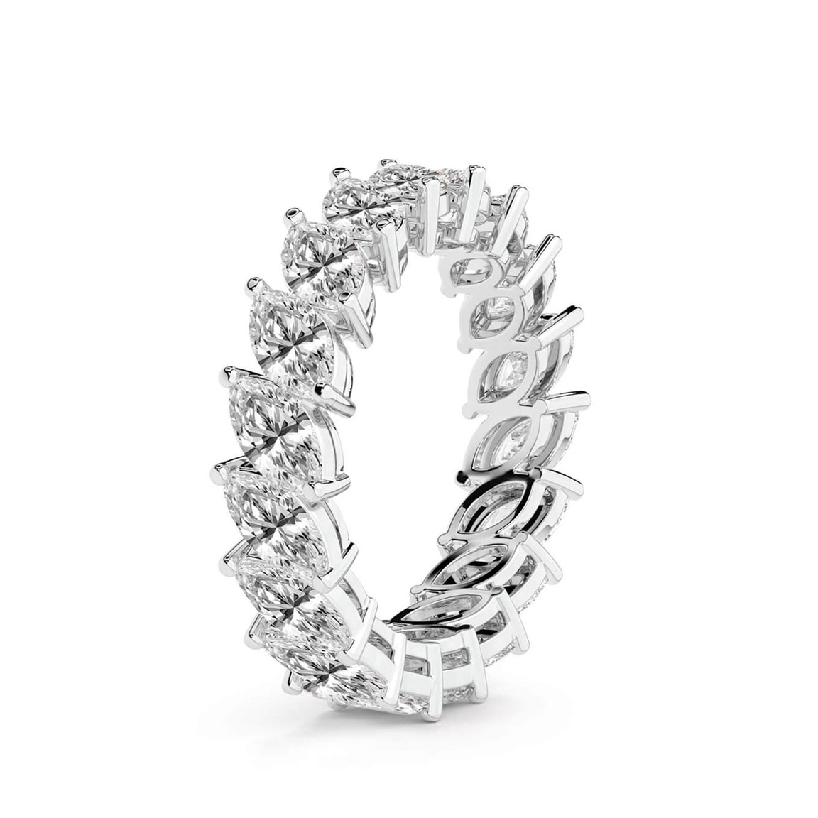 Platinum Milani Marquise Lab Diamond Eternity Ring (2 Ct. Tw.) left