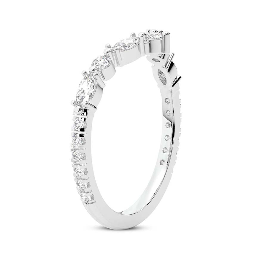 10kt White Gold Juno Wedding Band (1/2 Ct. Tw.) left