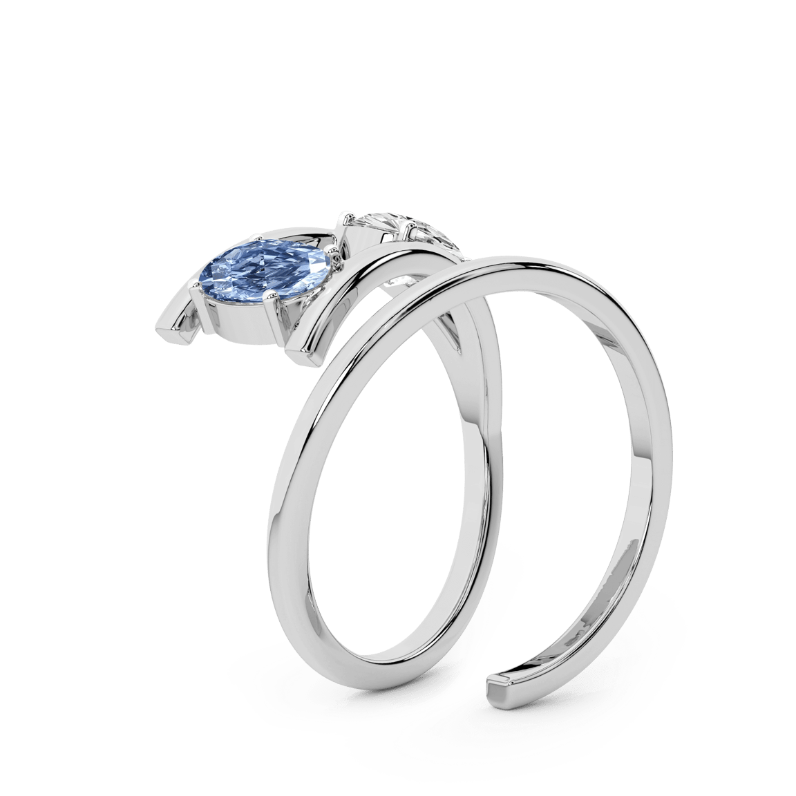 10kt White Gold Before the Rainbow Colored Lab Diamond Ring (1 Ct. Tw.) right
