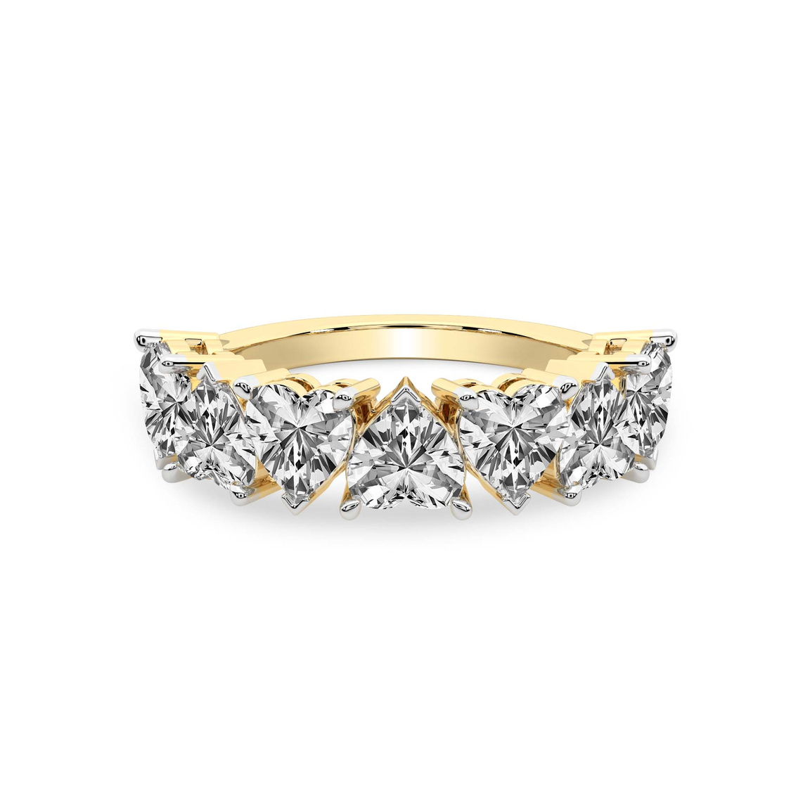 10kt Yellow Gold Rafaela Heart Lab Diamond Anniversary Band (1 Ct. Tw.) front image