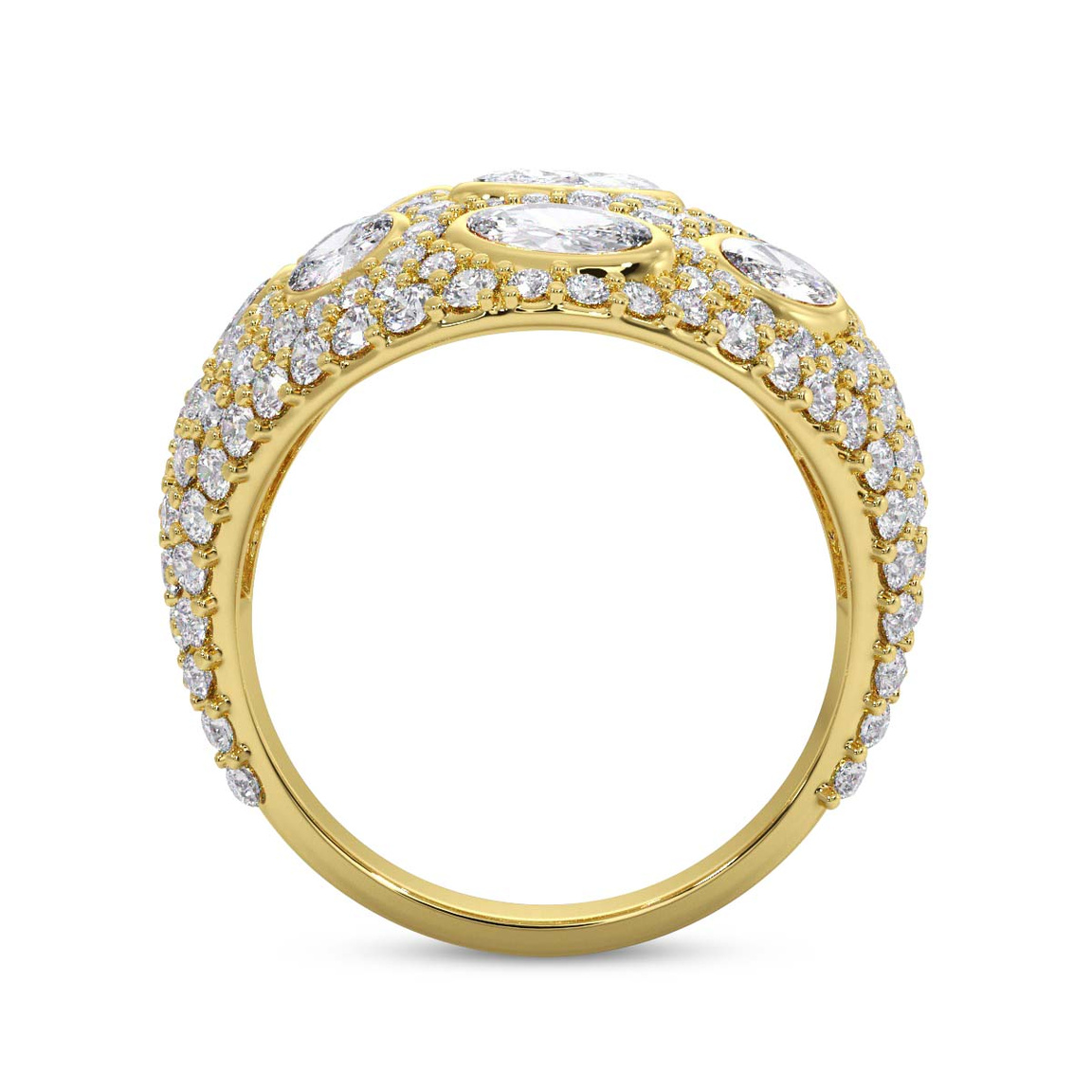 9ct Yellow Gold The Mirror Room Cocktail Ring (2 Ct. Tw.) left