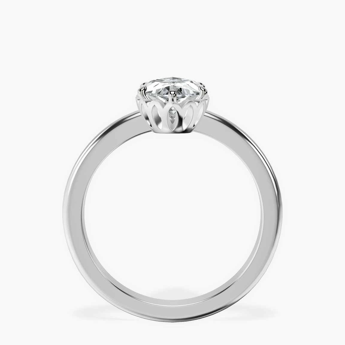 Platinum Malissa Solitaire Lab Diamond Ring side right image one