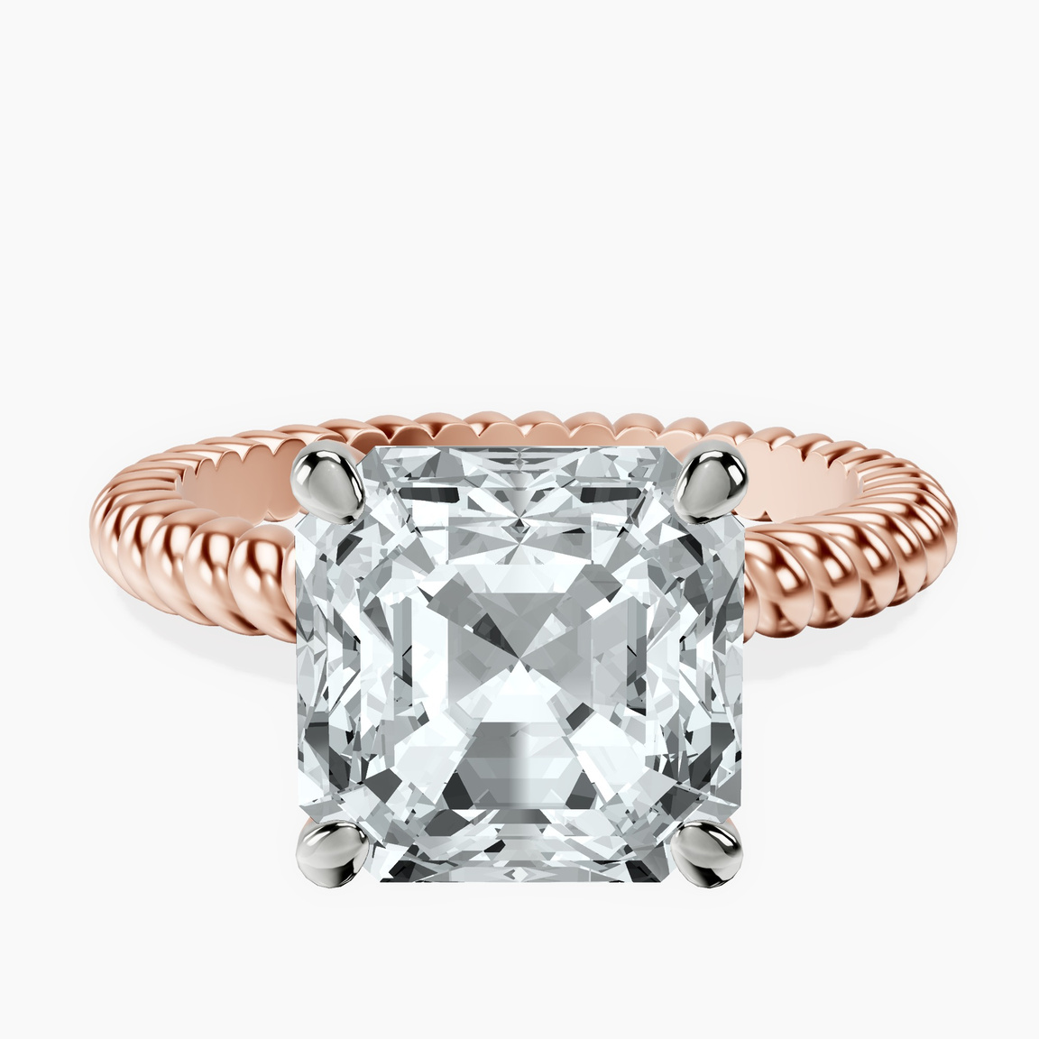 10kt Rose Gold Sansa Solitaire Lab Diamond Ring front image