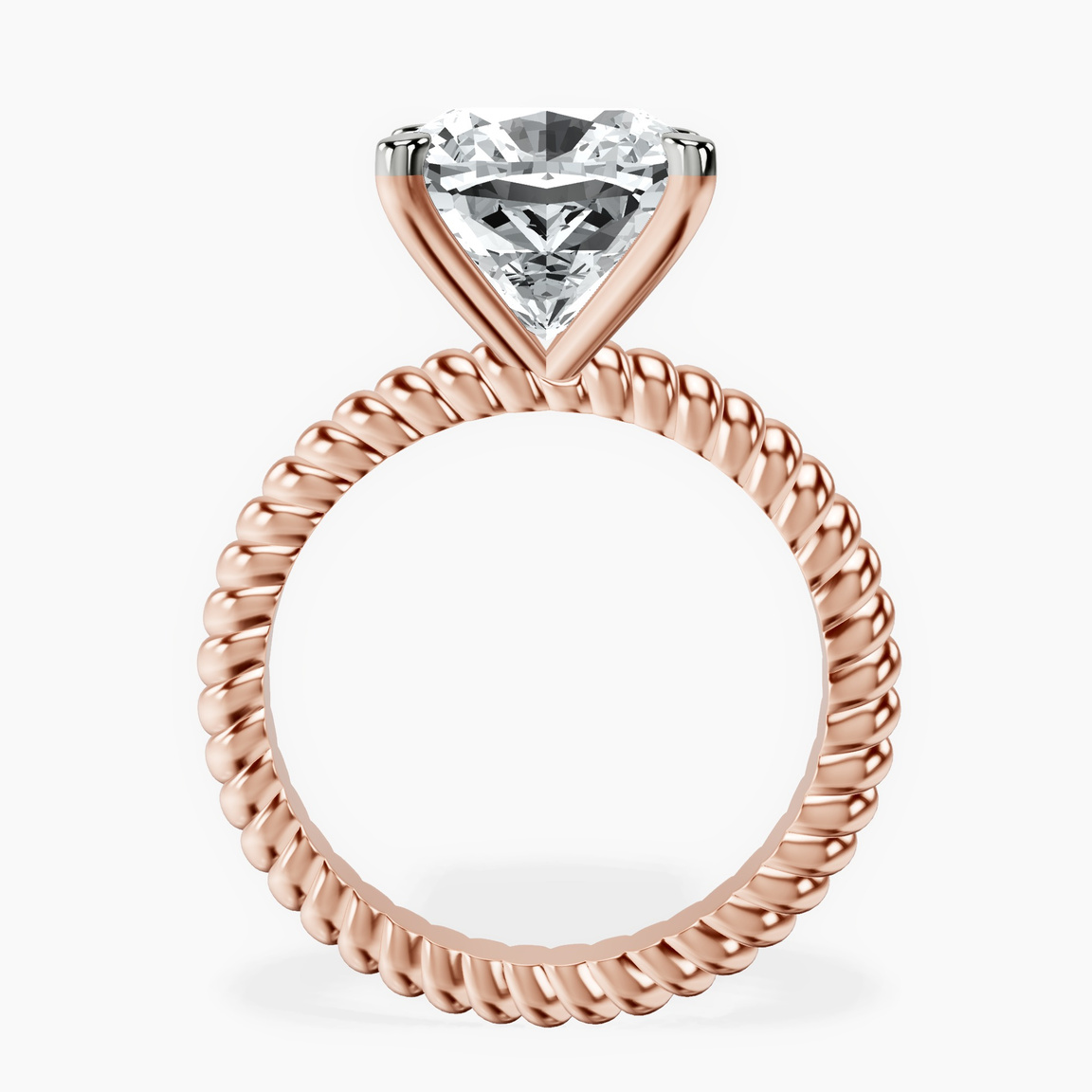 14kt Rose Gold Sansa Solitaire Lab Diamond Ring side right image one