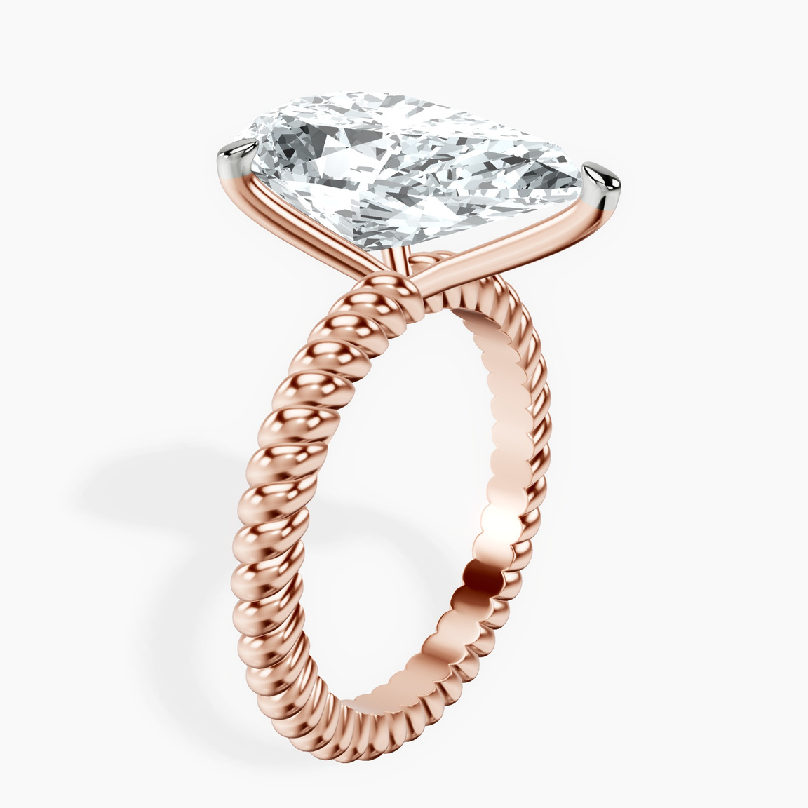 14kt Rose Gold Sansa Solitaire Lab Diamond Ring standing product image one