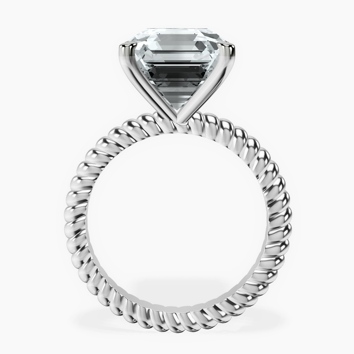 Platinum Sansa Solitaire Lab Diamond Ring side right image one