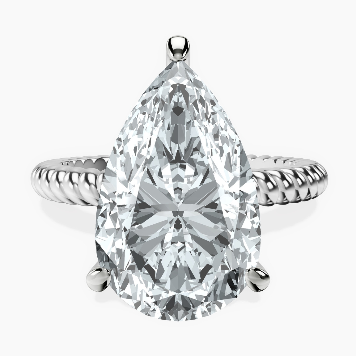 10kt White Gold Sansa Solitaire Lab Diamond Ring front image
