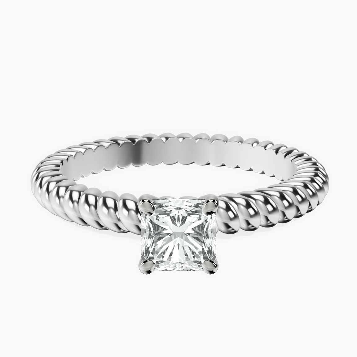 Platinum Sansa Solitaire Lab Diamond Ring front image