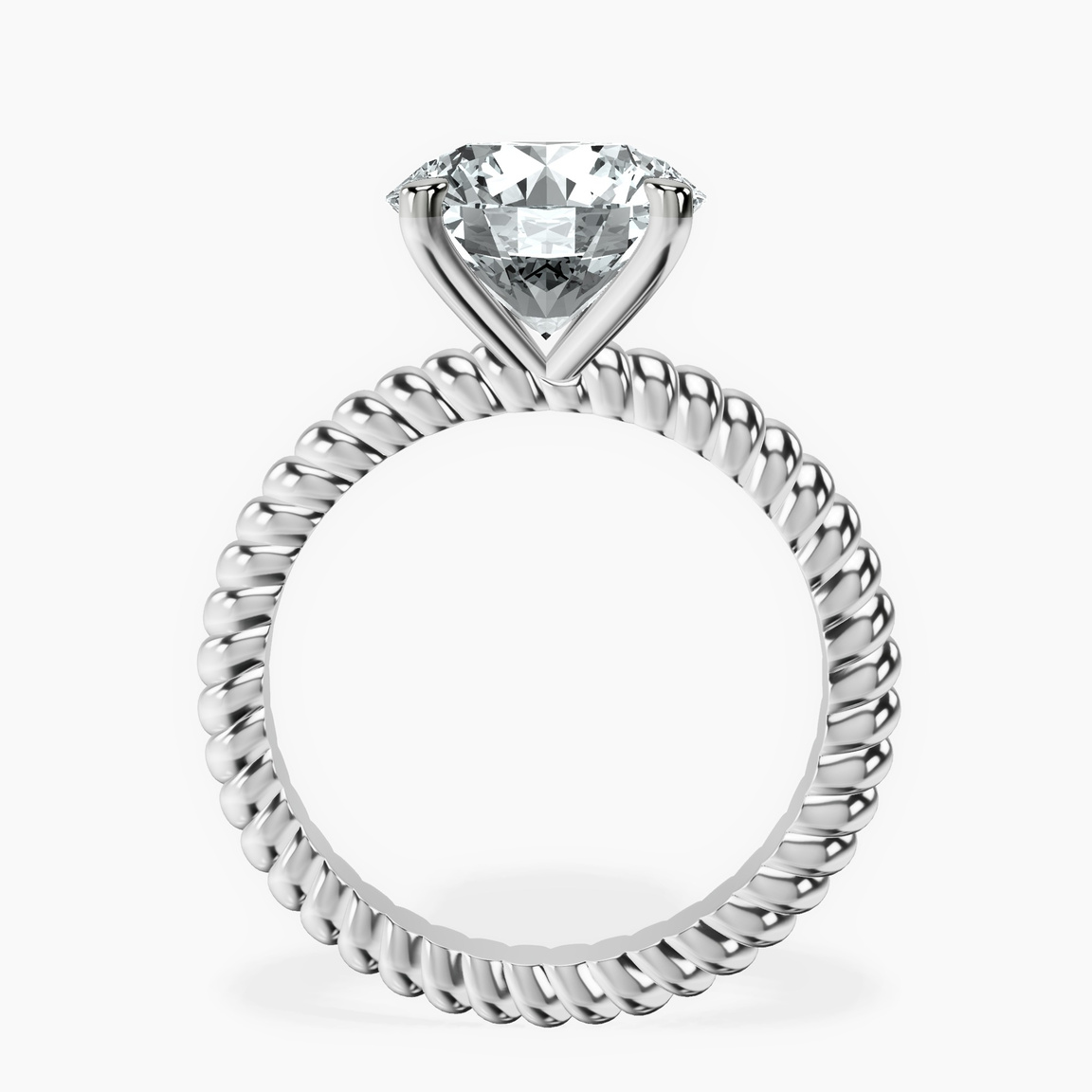 10kt White Gold Sansa Solitaire Lab Diamond Ring side right image one