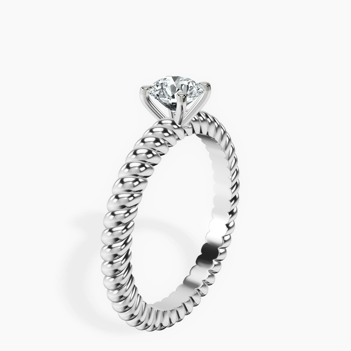 14kt White Gold Sansa Solitaire Lab Diamond Ring standing product image one