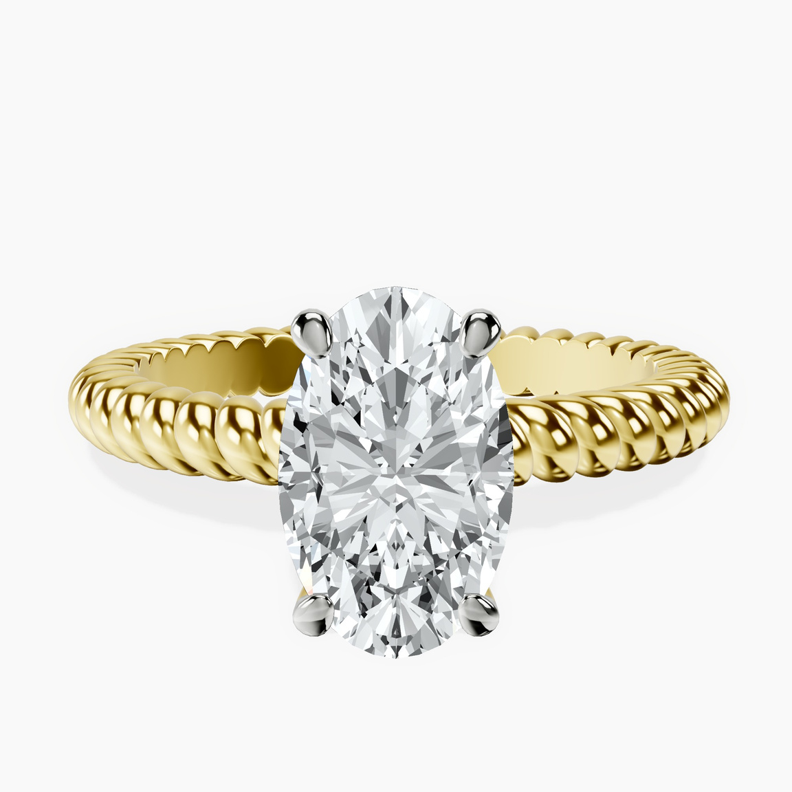 9ct Yellow Gold Sansa Solitaire Lab Diamond Ring front image