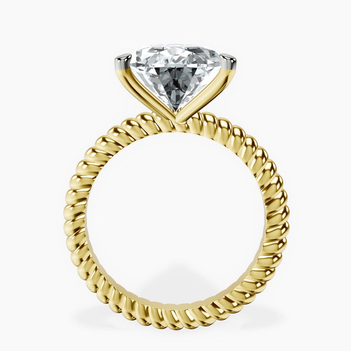 18kt Yellow Gold Sansa Solitaire Lab Diamond Ring side right image one