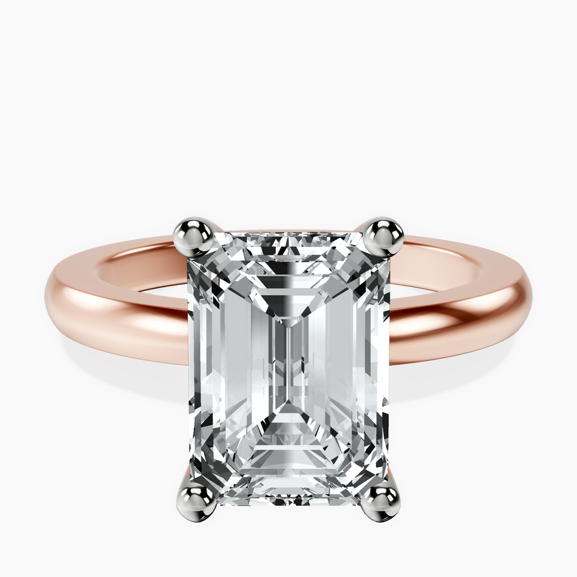 10kt Rose Gold Quinn Solitaire Lab Diamond Ring front image