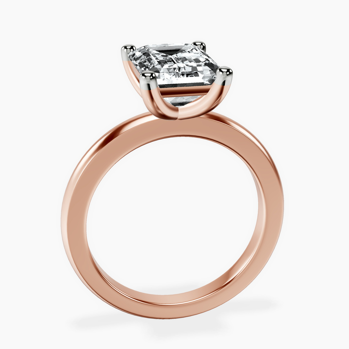 10kt Rose Gold Quinn Solitaire Lab Diamond Ring side right image one